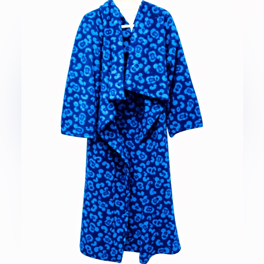Disney Parks Mickey Mouse Wearable Blanket Robe Blue Fleece One Size